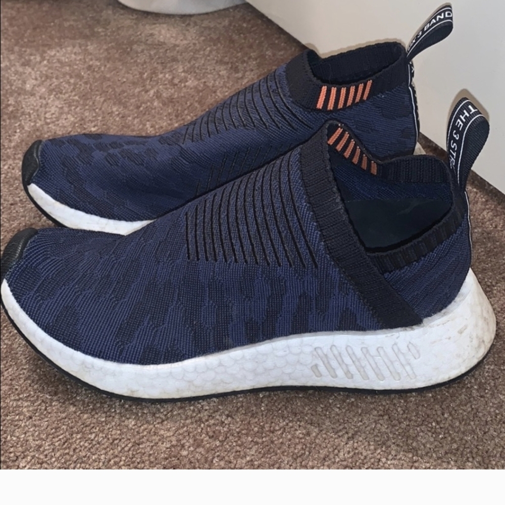 adidas Originals Navy and White Slip-On Sneakers